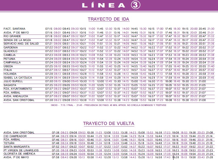Línea 3 Linares